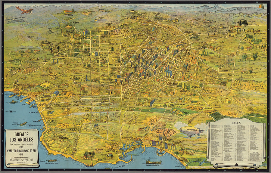 1932 Greater Los Angeles, The Wonder City of America. Where to Go and What to See.