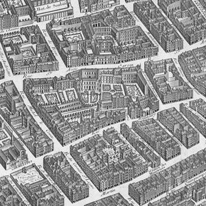 1734-36 The Turgot Plan of Paris | Fabric Adhesive Wall Mural