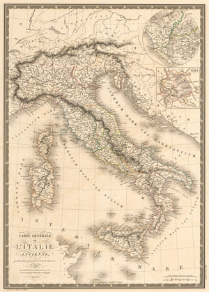 1921 Carte Generale de L'Italie Ancienne