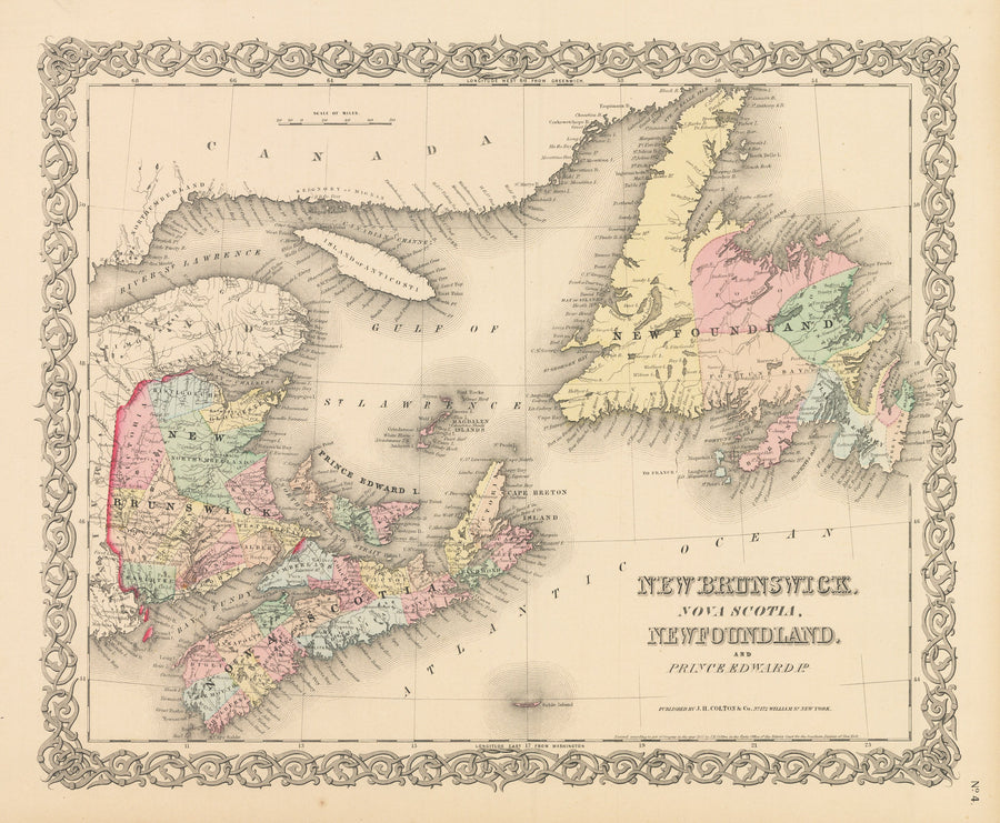 New Brunswick, Nova Scotia, Newfoundland and Price Edward Island by Joseph H. Colton, 1856