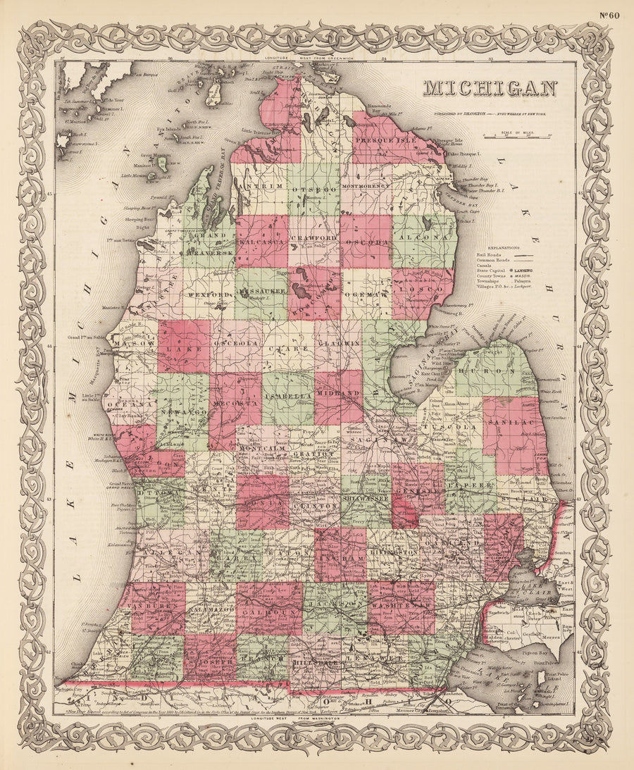 Latitude Map Of Michigan