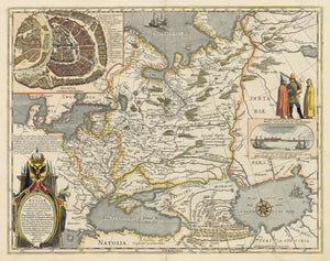 Harlan J. Berk, Ltd - Authentic Antique Map of Russia & Moscow: Tabula Russiae ex autographo, quod delineandum curavit Foedor filius Tzaris Borois desumta …. MDCXIIII By: Hessel Gerrits / Willem Janszoon Blaeu  Date: 1613 / 1635 (circa) Amsterdam 