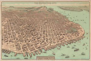 The Exposition City San Francisco By: North American Press Assn. Date:1968 (Published) San Francisco Size: 22.5 x 15 inches - Antique, Vintage, San Francisco